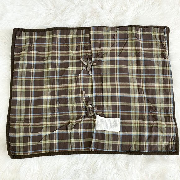 Pottery Barn Kids Madras Dinosaur Checkered Quilted Standard Sham NEW Palm - Picture 3 of 4